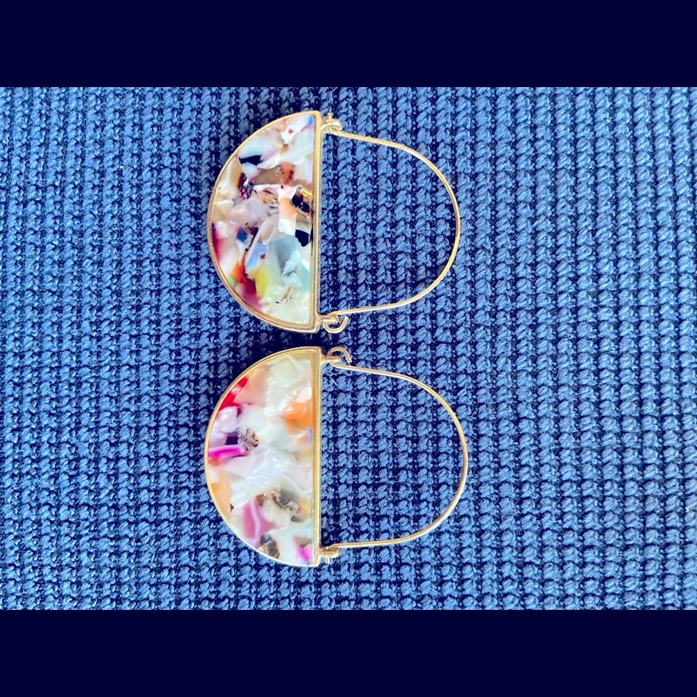Collage earrings
